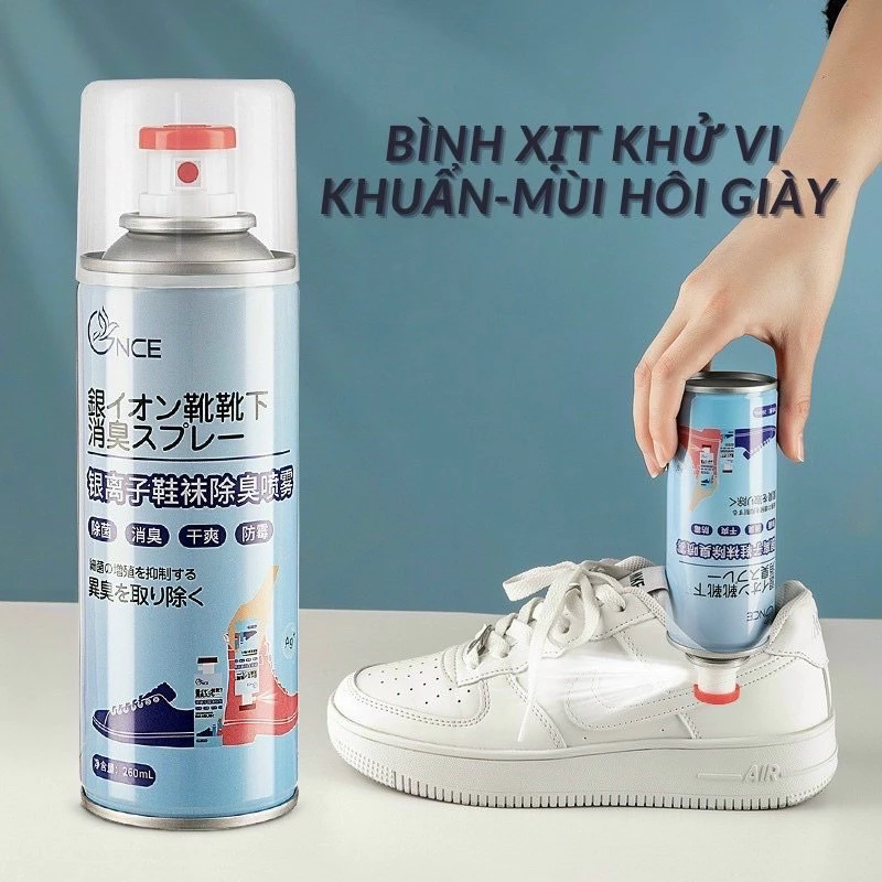 Combo 3 Chai Xịt Khử Mùi Giày Dép NaNo Bạc, Chai Xịt Khử Mùi Hôi Chân Nhật Bản Babylove.store