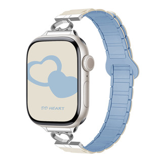 Love Three Silicone Magnetic Straps For Apple Watch Ultra 46/44/40/49/45/41/42/38/45mm iwatch Series Ultra/10/9/8/7/6/5/4/3/2/1