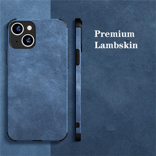 Ốp Da Cừu Mờ Chống Sốc Sang Trọng Cho iPhone 13 12 11 14Pro X XR XS Max 14Plus Mềm Da Lộn Vải Vintage Cover Funda