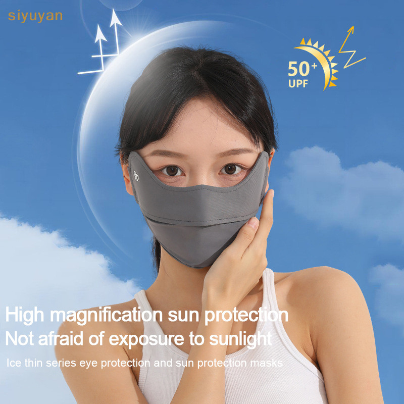 Siyuyan Thời Trang Mỏng Ngoài Trời Mặt nạ Chống Nắng Cho Nữ Bé Gái Đi Xe Đạp Chống Tia UV Mặt nạ Thoáng Khí Hưng Chạy Mặt nạ Thể Thao Khăn VN
