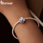 Bamoer 925 Sterling Sliver Charm Bướm Iris Mặt Dây Chuyền Phụ Kiện Series Cho Vòng Tay