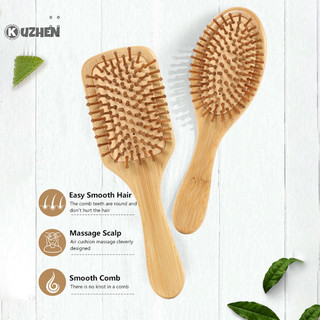Kuzhen Tre Bàn Chải Tóc Massage Lược Da Đầu Máy Mát Xa Cho Tóc Tăng Trưởng Chống Tĩnh Điện Thẳng Bàn Chải Mềm Râu Bé NÓNG