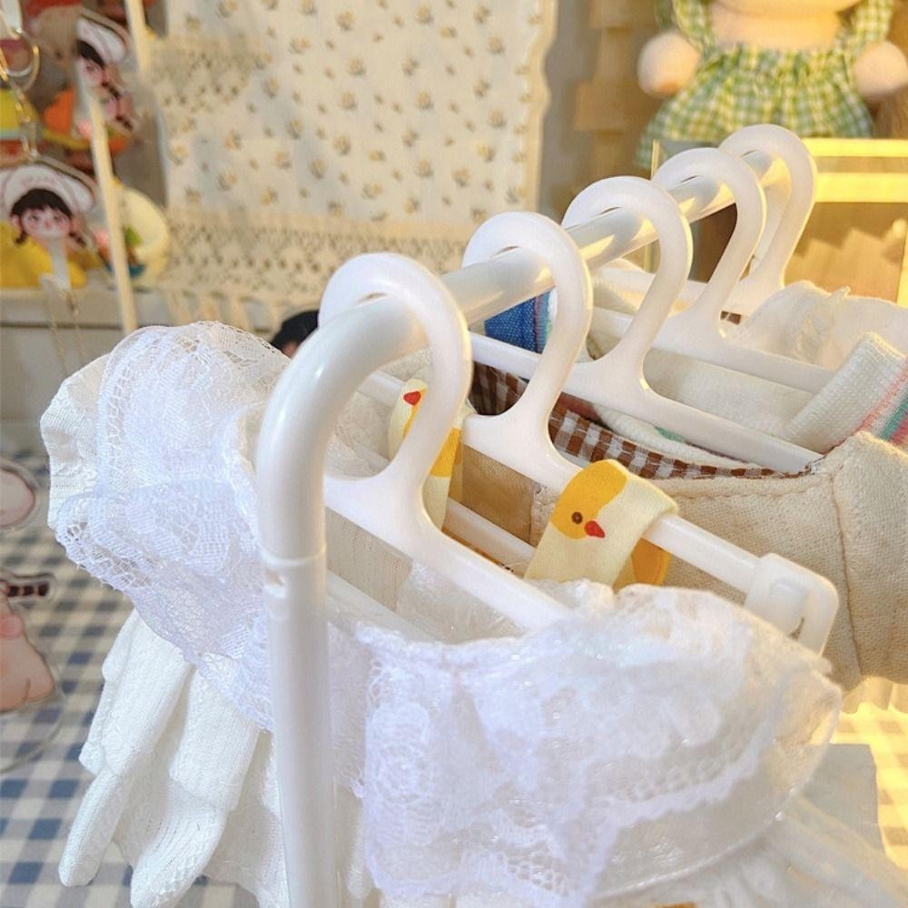 Giá treo/đựng quần áo búp bê nhựa chống gió 4/6.5cm, giá trưng bày đa năng, trang trí phòng ngủ