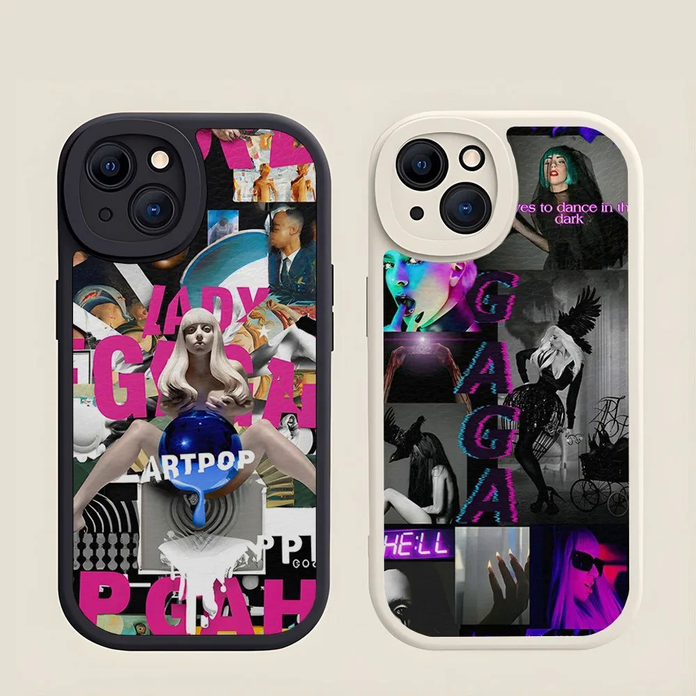 TP-1 lady gaga Singer Ốp Lưng Điện Thoại Da Cừu Cho Iphone 12 Pro Max 17,15 14 11 12 Mini X Xr Xs 8 7 Puls Se Vỏ Di Động Sang Trọng