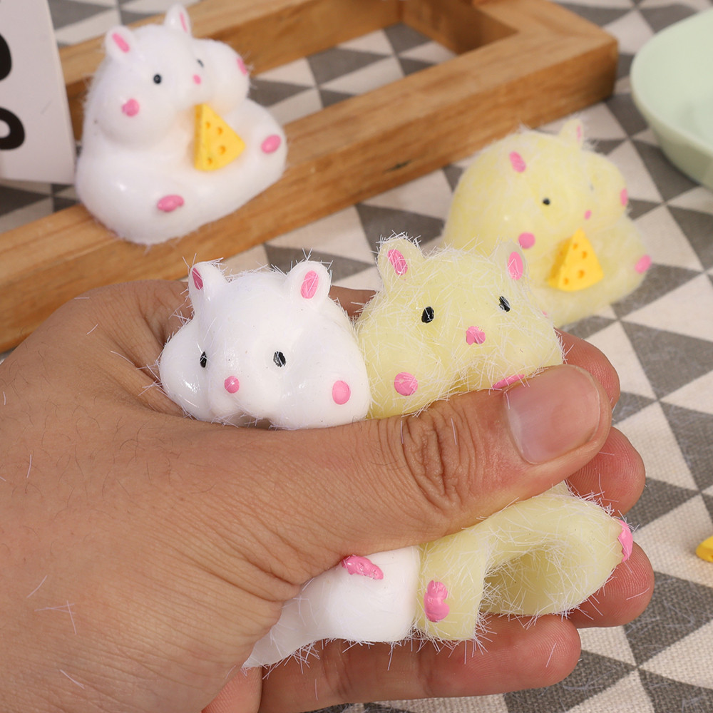 Đồ chơi Mochi Hamster Squishy dễ thương - TPR mềm mờ - Đồ chơi bóp ghim giảm căng thẳng - Dành cho trẻ em và người lớn - Đồ chơi Fidget giải nén hoạt hình