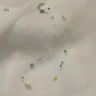 Julyhot Bohemian Cá Dòng Hạt Choker Màu Kẹo Trang Sức Bãi Biển Mùa Hè Xương Đòn Vòng Cổ Dành Cho Nữ Quyến Rũ Vô Hình Dây Câu Choker Massivedeals