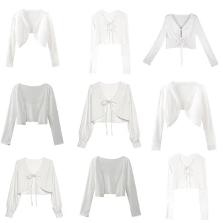MTMM áo chống nắng Mặc một chiếc áo khoác nhỏ Áo cardigan khoác ngoài váy và vest Áo khoác ngoài mỏng cho hot girl mùa hè