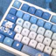 Furina Meow Genshin Impact Original Keycap MOA Profile Bàn phím cơ thăng hoa năm mặt Cross Axis Keycaps Wanderer Xiao Cute Cat Paw Cartoon Genshin Creative 130 + Keycap