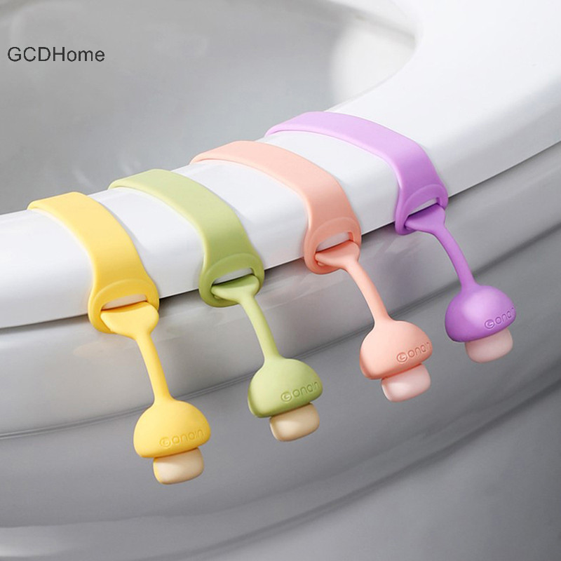 Gcdhome 1Pc Silicone Bồn Cầu Nắp Nâng Hình Nấm Vòng Nắp Tay Cầm HOT