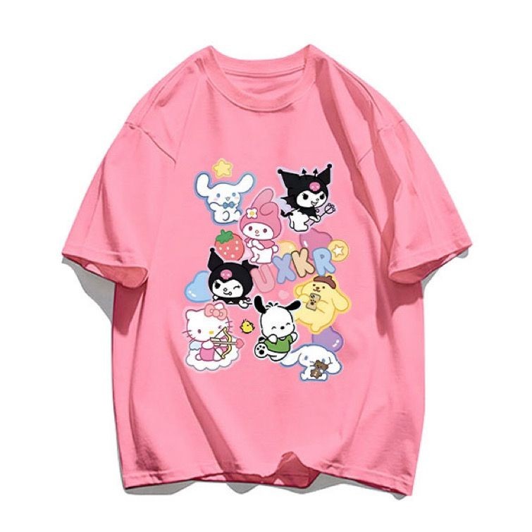 2024 Thời Trang Kuromi Cinnamoroll Pochacco Thiết Kế Độc Đáo Áo Thun Nữ Tay Ngắn - In Hình Hoạt Hình Mùa Hè Dễ Thương