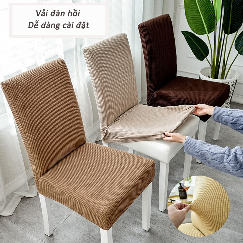 Bọc Ghế Ăn Có Độ Co Giãn Tốt Thiết ，Sạch sẽ và gọn gàng, thích hợp cho phòng ăn, phòng khách, tiệc tùng...