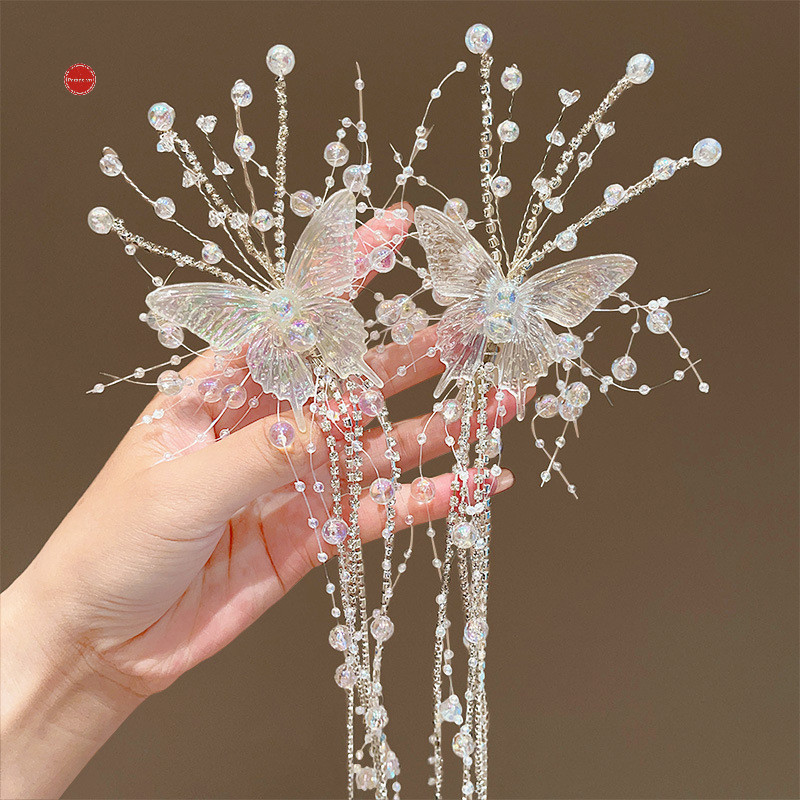 Diễu Hành 1 Hàn Quốc Đơn Giản Trang Sức Phụ Kiện Hạt sel Tóc Chân Cho Nữ Cô Gái Màu Bạc Bên Kẹp VN