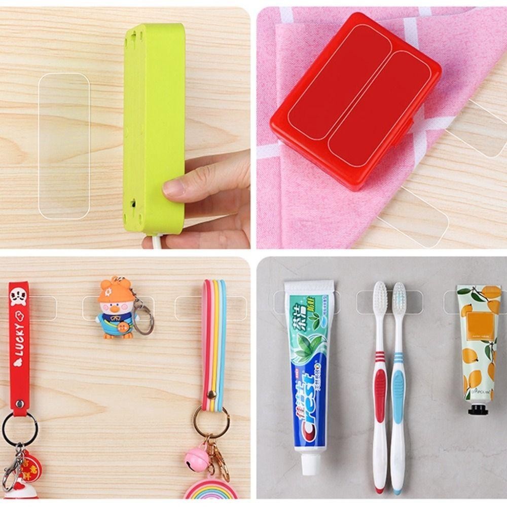 SUNKISSD 60 Cái / 120 Cái Dính Hai Mặt, Miếng Dán Tường Chống Thấm Nước Chống Thấm Nước, Băng Dính Trong Suốt Có Thể Tái Sử Dụng Có Thể Cắt Được