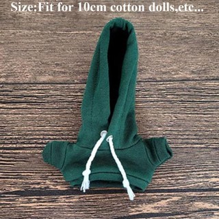 YSANH Áo hoodie thủ công 18 màu, Trang phục áo nỉ dễ thương, Đồ chơi trẻ em Áo búp bê mặc thường ngày cho búp bê Cotton 10cm