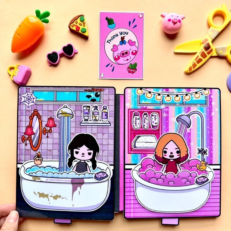 toca life world Book Toka vào thứ Tư và Phù Thủy ngôi nhà búp bê ngôi nhà búp bê giấy ngôi nhà giấy nhà của beauty.hol