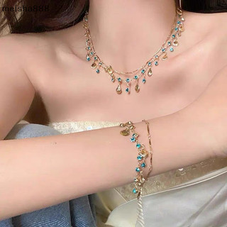 Meisha888 Mặt dây chuyền hai lớp sel Vòng cổ Vòng tay dành cho nữ Cô gái Nhiều màu sắc Phụ kiện tinh tế Quà tặng sinh nhật