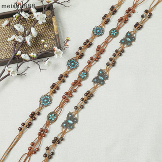 Meisha888 Phong Cách Bohemian Dệt Nước Phong Cách Dân Tộc Hạt Nữ Thắt Lưng Kỳ Nghỉ Phong Cách Dây Thắt Lưng