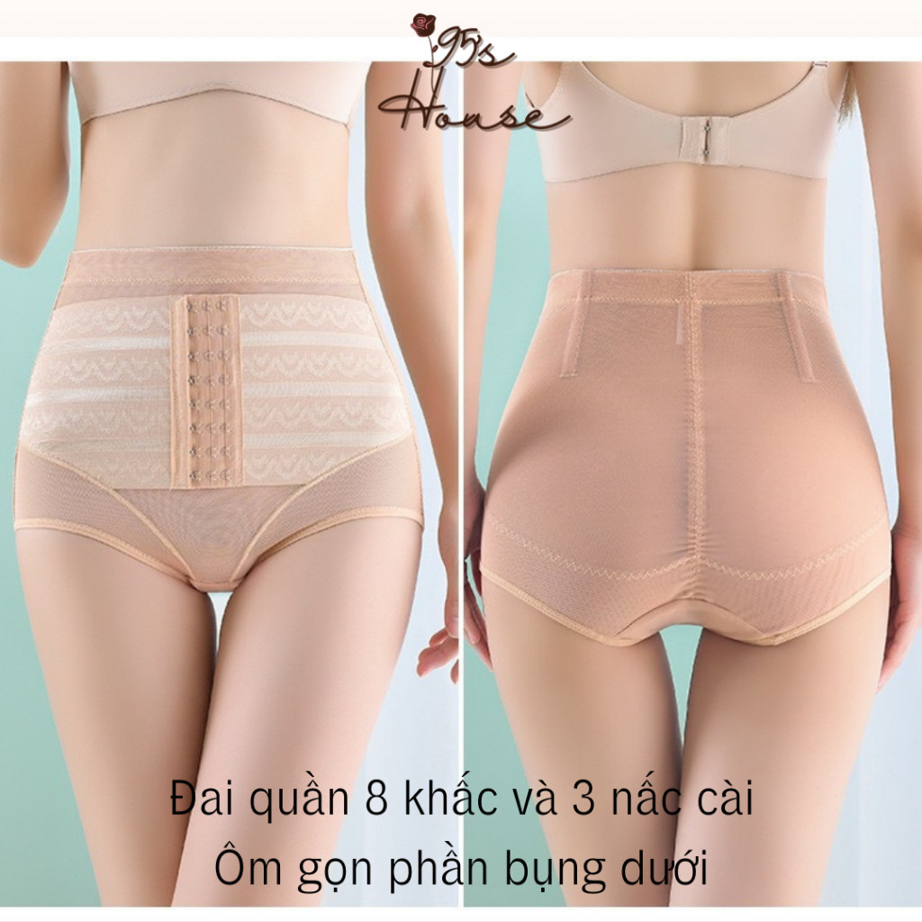 Quần Gen Nịt Bụng Đai Cài 3 Nấc ,Quần Lót Định Hình Chống Cuộn Bụng Dưới QG14-1