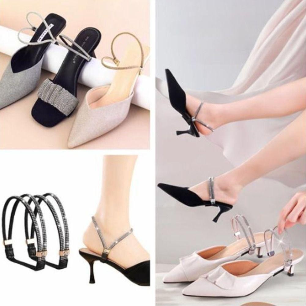 Dây cố định chống trượt cho giày cao gót nữ, đính đá thời trang, ngăn rơi, thiết kế LOMBARD