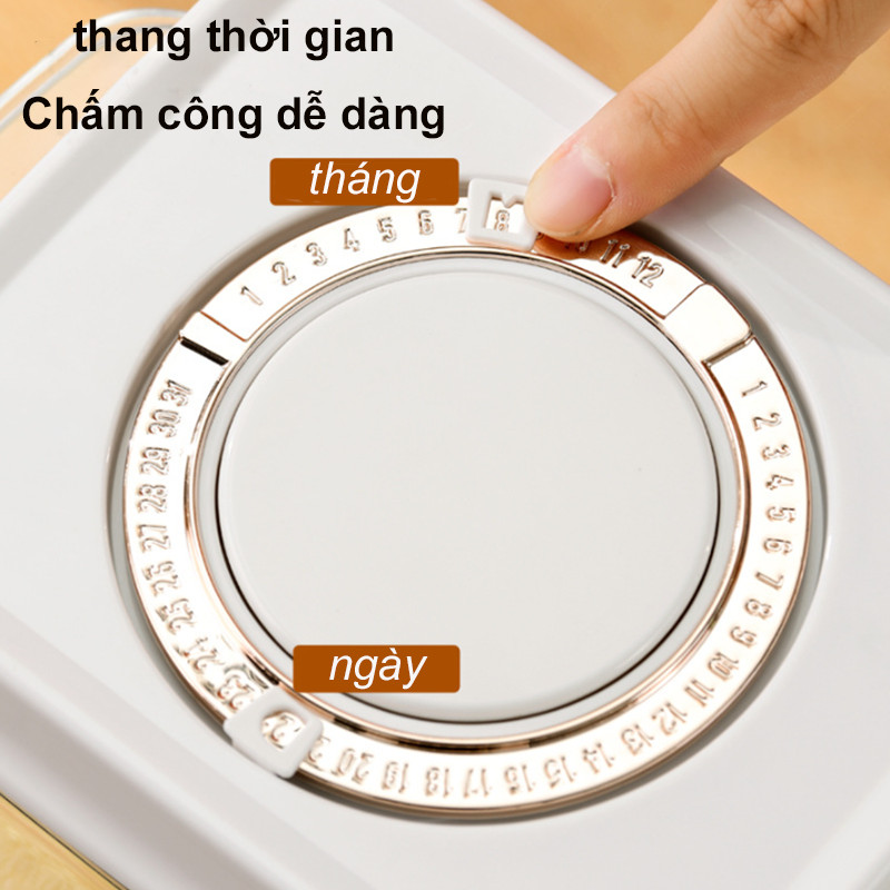 【2400ML】Hộp Đựng Sữa Bột Chống Ẩm，Hộp đựng ngũ cốc trong suốt，Bể chứa máy ép，Hộp đựng đai ốc hình chữ nhật