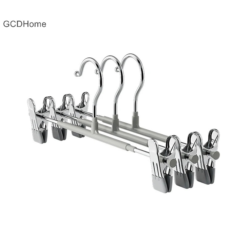 Gcdhome Móc Treo Kim Loại Chống Gió Cho Quần Áo Nhà Quần Áo Quần Áo Chống Trơn Trượt Sấy Móc Treo Với Kẹp Có Thể Điều Chỉnh Tủ Quần Áo Sắp Xếp Lưu Trữ HOT