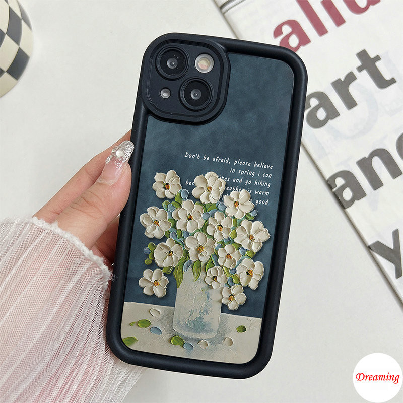 Ốp Lưng Cho Samsung Galaxy A06 A05 A04 A03 A02 A17 A16 A15 A14 A13 A12 A26 A25 A24 A23 A22 A20 A36 A35 A34 A33 A32 Thiết Kế Mắt Thiên Thần Chống Rơi Họa Tiết Retro Hoa Và Lá