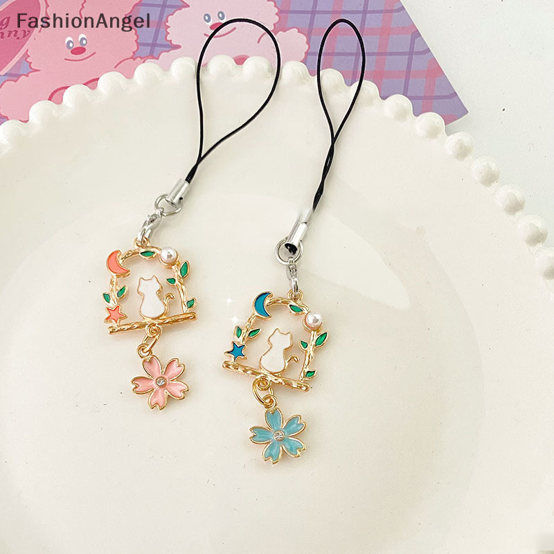 FashionAngel Hoa Dễ Thương Dây Điện Thoại Móc Khóa Mặt Dây Chuyền Vỏ Điện Thoại Dây Đeo Nữ Cô Gái Điện Thoại Trang Sức Chống Mất Dây Móc Khóa TH