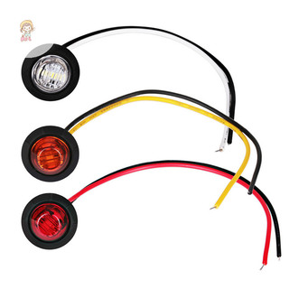 Twe 1 24V 3LED 3 / 4 "Vòng Trailer Bên Đánh Dấu Đèn Vàng Trắng Đỏ Cho Xe Tải Giải Phóng Đèn Xe Tải Bật Đèn Tín Hiệu VN