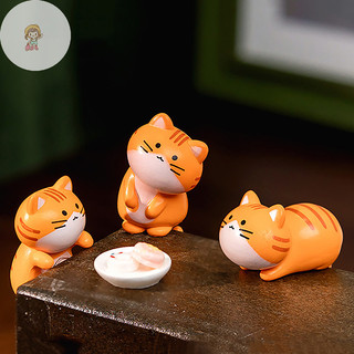TWE Động Vật Đáng Yêu Thu Nhỏ Các Bức Tượng Nhỏ Sáng Tạo Dễ Thương Mèo Con Đồ Trang Trí Xe Ô Tô Các Bức Tượng Nhỏ Trang Trí Nhà Cửa Quà Tặng VN