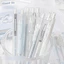 HT3 4 Cái / bộ Ice Pure White Blue Butterfly Nhanh Khô Gel Mực Bút Quà Tặng Trường Học Cho Trẻ Em Học Sinh Văn Phòng Phẩm TH3