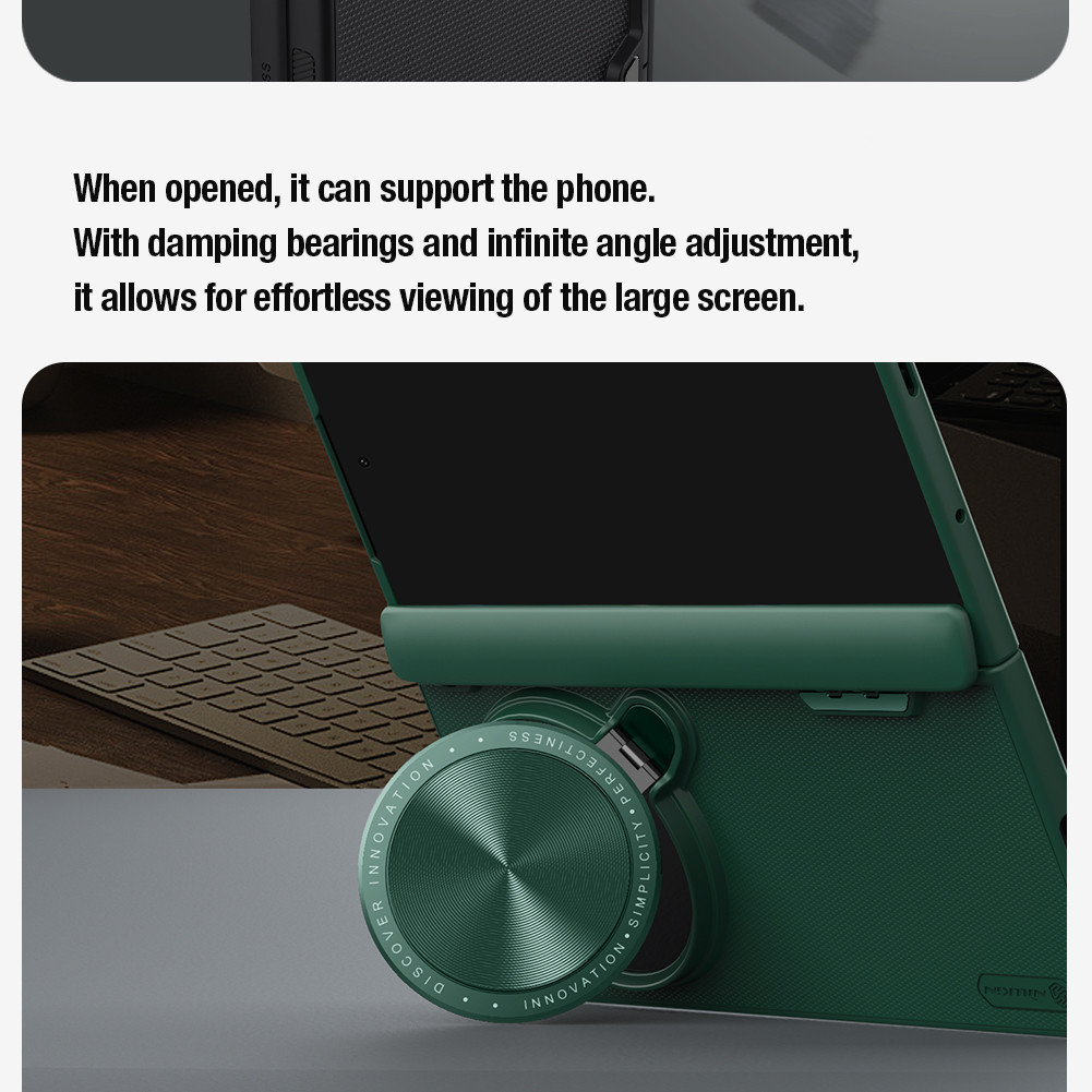 Nillkin Cho OPPO Find N5 N3 / OnePlus Mở Siêu Mờ Shield Prop PC Chống Sốc Chống Rơi Bảo Vệ Ống Kính Máy Ảnh Chân Đế Ốp Lưng Cứng Từ Tính Vỏ Điện Thoại