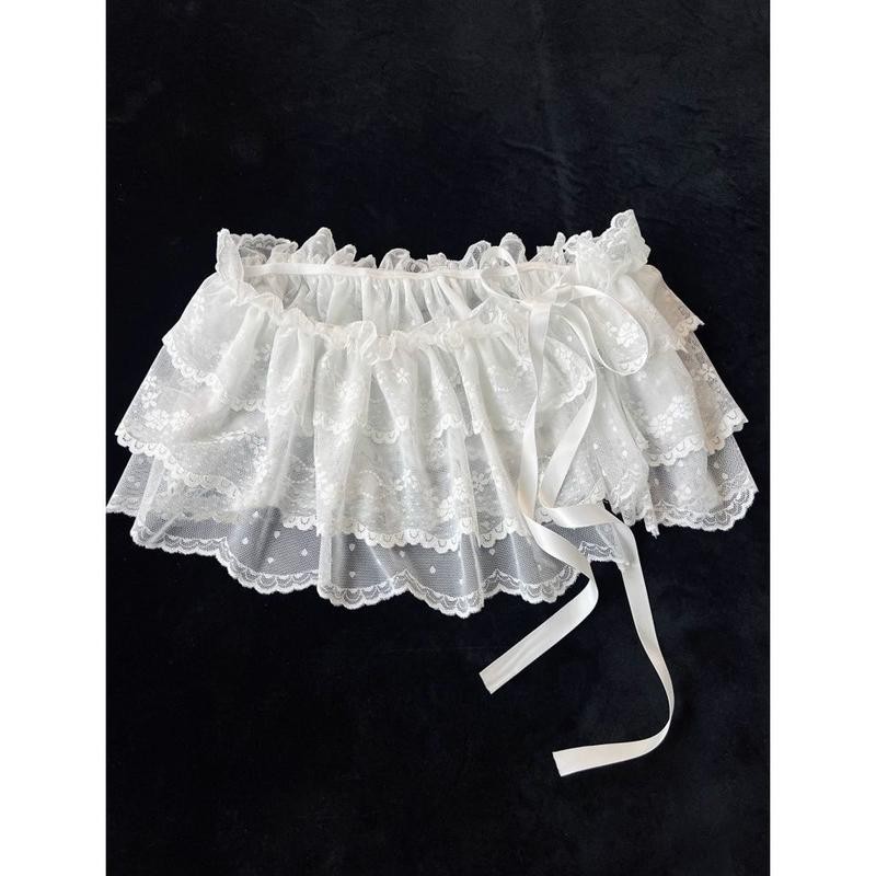 Phong Cách Ba Lê Thời Trang Ren Ren-Up Nhỏ Mông Rèm Nữ