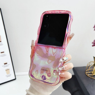 Ốp điện thoại gấp cho Xiaomi Mix Flip Meteorite họa tiết bán trong suốt laser rực rỡ Vỏ điện thoại TPU mềm mại