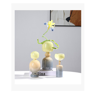 Trang trí nội thất Bình thủy tinh màu Morandi Nordic ins