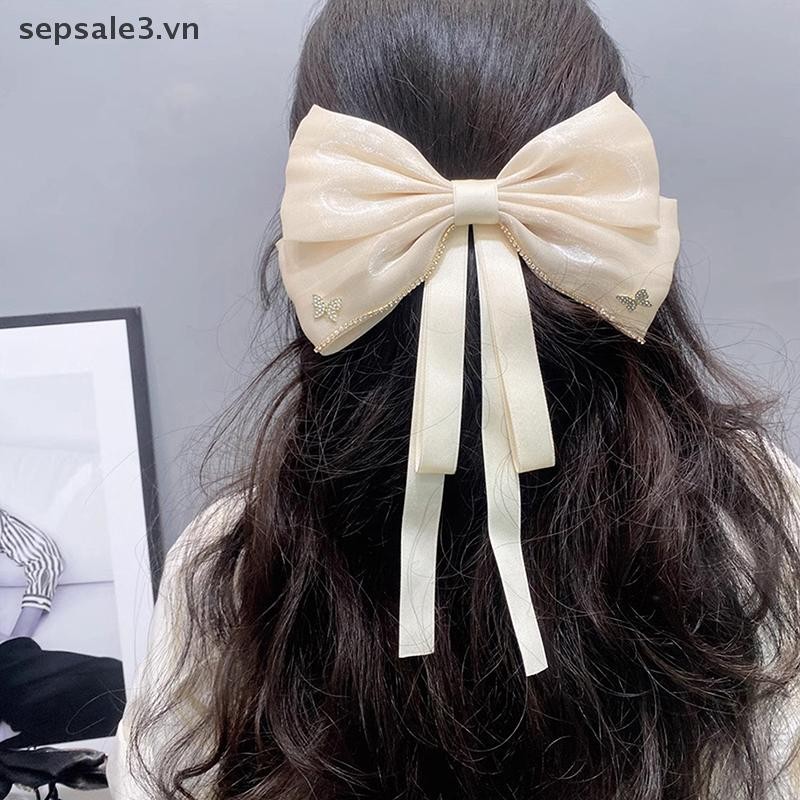 # Sepsale # Nơ Thời Trang Barrette Dành Cho Nữ Bé Gái Nơ Đơn Giản Kẹp Tóc Cưới Phụ Kiện Tóc Tính Khí Thanh Lịch Kẹp Tóc Quà Tặng.