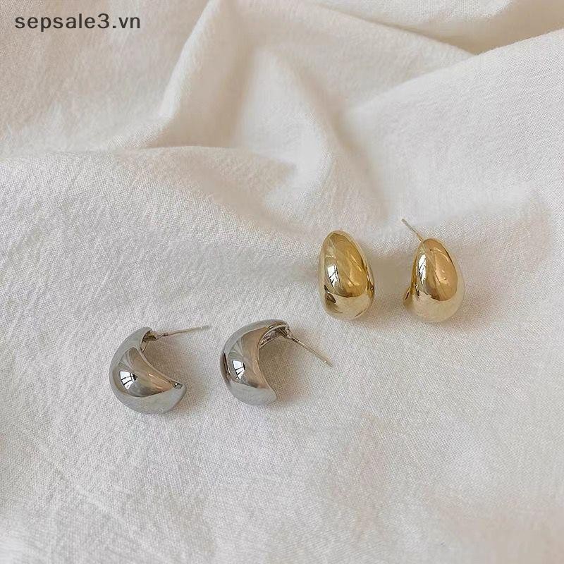 # Sepsale # 1 Đôi Bông Tai Màu Vàng Hợp Kim Hình Đậu Đơn Giản Cho Người Phụ Nữ Phong Cách Hàn Quốc Trang Sức Thời Trang Goth Đảng Phụ Kiện Trang Sức Bé Gái.