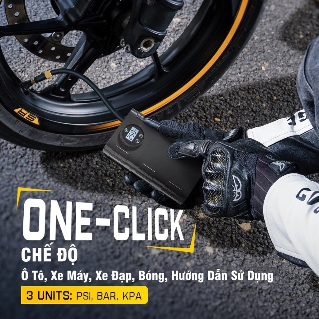 🔥Bơm không dây di động Sạc USB Bộ ngắt mạch tự động Giám sát áp suất lốp cho lốp xe đạp và bóng ô tô