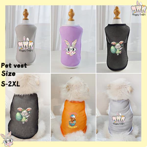 ✨ Hàng Mới Về ✨ Lễ Phục Sinh Chó Nhỏ Và Vừa Nhiều Màu Lưới Áo vest S-2XL Thỏ Phục Sinh In Trứng Ngày Lễ Phải Có!