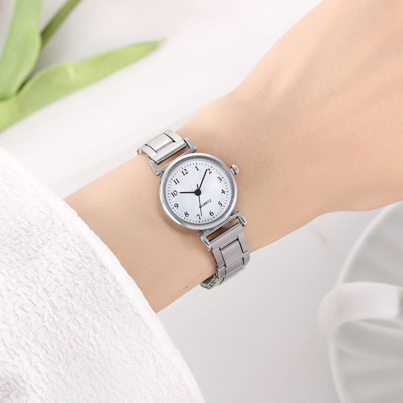 Đồng hồ nữ mô phỏng thạch anh bằng thép không gỉ Retro