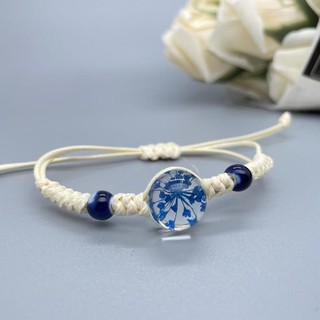 Vòng tay dệt tay hoa bảo quản Dây tay tươi mát đơn giản Gypsophila Hoa khô