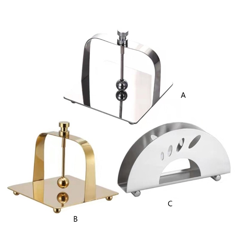 SHI Giá đỡ khăn ăn bằng thép không gỉ Giá đỡ khăn giấy độc lập Hộp đựng khăn giấy cho gia đình Ktchen Mặt bàn Bàn ăn Nap