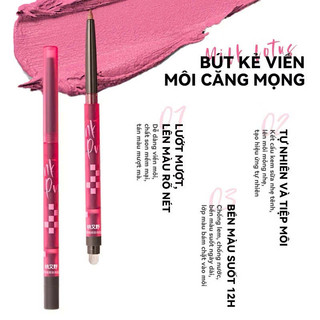 [Tặng Cọ Son]  Chì Kẻ Viền Môi PinkPunk 3in1, Chì Mịn Kèm Cọ Tán Và Đầu Gọt Ngòi Chì, 0.25g