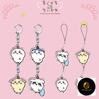 Chiikawa Hachi Usagi Chii momonga acrylic móc khóa dây chuyền điện thoại di động mặt dây chuyền