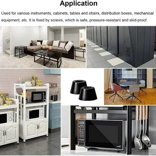 Bàn Cắt Chống Trơn Trượt Ghế Nội Thất Chân Miếng Lót Cao Su - Tấm Bảo Vệ Sàn Tủ Đáy Đen Đầu Giảm Xóc Gioăng