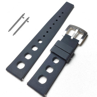 Nhiệt Đới Rally Dây Đeo Đồng Hồ 20 Mm 22 Mm Silicon Đồng Hồ Dây Cao Su Đồng Hồ Dành Cho Nam Nữ Thể Thao Diver Lặn Vòng Tay Dây Đeo Tay Đen Porus
