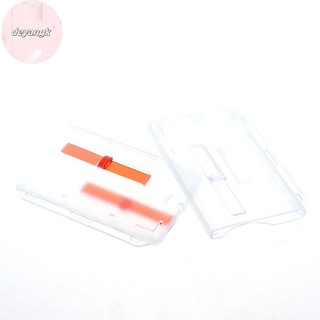 Deyangk Trong Suốt Tay Thẻ Trượt Kép Văn Phòng Trường Học ID Thẻ Tín Dụng Bao Huy Hiệu Giá Đỡ Vượt Qua Gần Chìa Khóa Tay Áo VN