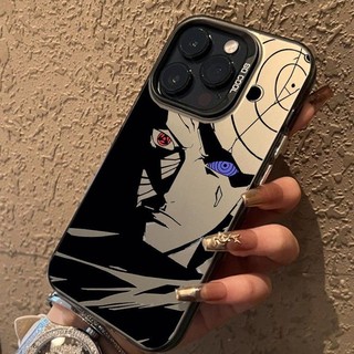 Ốp Lưng Anime NARUTO Cho IPhone 16 15 14 13 12 11 Pro XS Max 16E X 7 8 Plus SE 2022 Vỏ Đau Uchiha Obito Laser IMD Thiết Kế Mới Nhật Bản Dễ Thương Phổ Biến Vỏ Sang Trọng