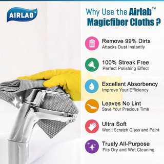 Streak Free Miracle Vải Vệ Sinh Dễ Dàng Làm Sạch Nanoscale 3 Chiếc Microfiber Đánh Bóng Windows Kính Lint Free Rags Thép Không Gỉ Xe Bếp Có Thể Tái Sử Dụng đa năng mềm mại sợi nhỏ an toàn