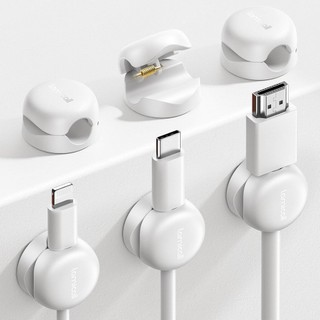 Dụng cụ sắp xếp dây Lamicall Kẹp quản lý cáp lò xo 6 gói Kẹp giữ cáp để bàn nhỏ gọn Giá đỡ dây sạc điện thoại đầu giường Dụng cụ sắp xếp dây dính khe cắm 8 mm nhựa ABS cao su an toàn
