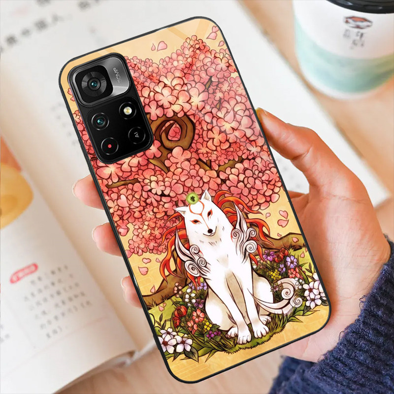 Okami amaterasu 01 Kính Ốp Lưng Điện Thoại Xiaomi POCO F3 F4 F5 M3 M4 M5 M6 4G X3 X4 GT NFC X5 X6 PRO 5G